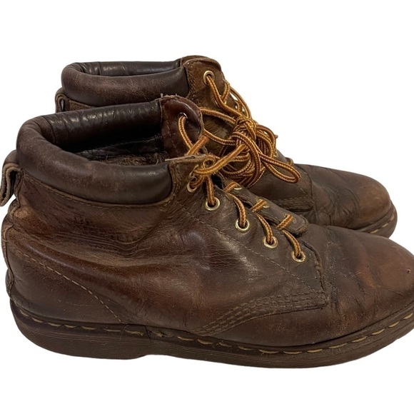 Vintage DR. MARTENS 939 Brown Leather Boots Made In England - Picture 4 of 5